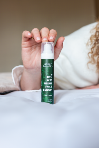 Green Keratin Night Face Cream 50ml #RTN 0.75% - Sérum de Nuit pour le visage, Sans Parfum