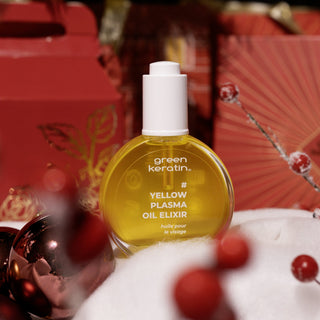 Green Keratin Yellow Plasma Oil Elixir - Huile pour le visage 50ml + Yellow Plasma Cream Format Découverte 30ml