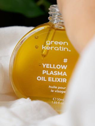 Green Keratin Yellow Plasma Oil Elixir - Huile pour le visage 50ml + Yellow Plasma Cream Format Découverte 30ml