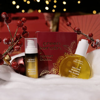 Green Keratin Yellow Plasma Oil Elixir - Huile pour le visage 50ml + Yellow Plasma Cream Format Découverte 30ml
